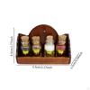 Wood Wall Hanging Rack with 4 Condiment Jars Simulation 1:12 Scale Miniature Furniture Kitchen