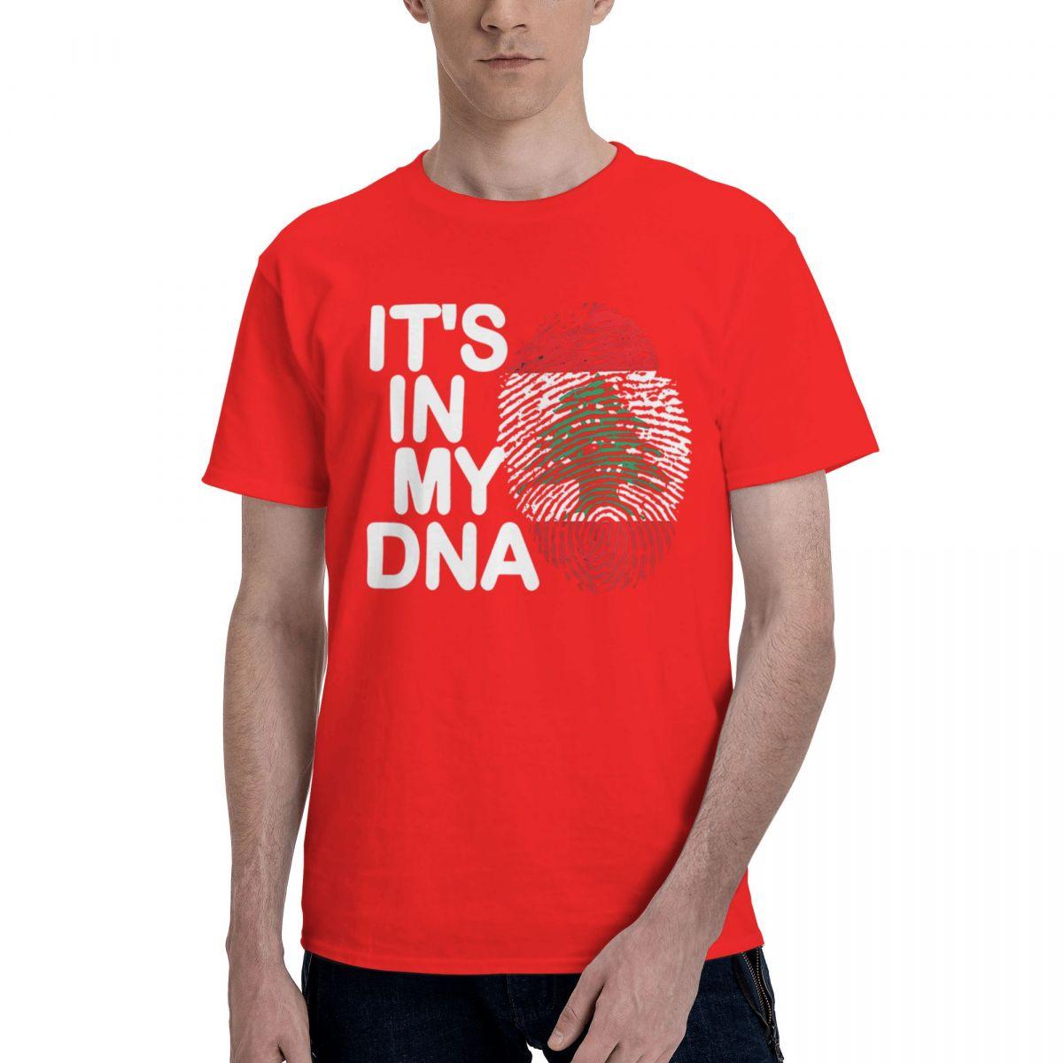 Its In My DNA Lebanon Flag Lebanese 100 Cotton Casual Breathable Confortable Top New In Tops And TShirts Tshirts Men S