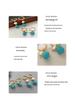 High-End Irregular Blue Turquoise and Cultured Pearl Ear Cuffs - Fashionable Temperament Jewelry 