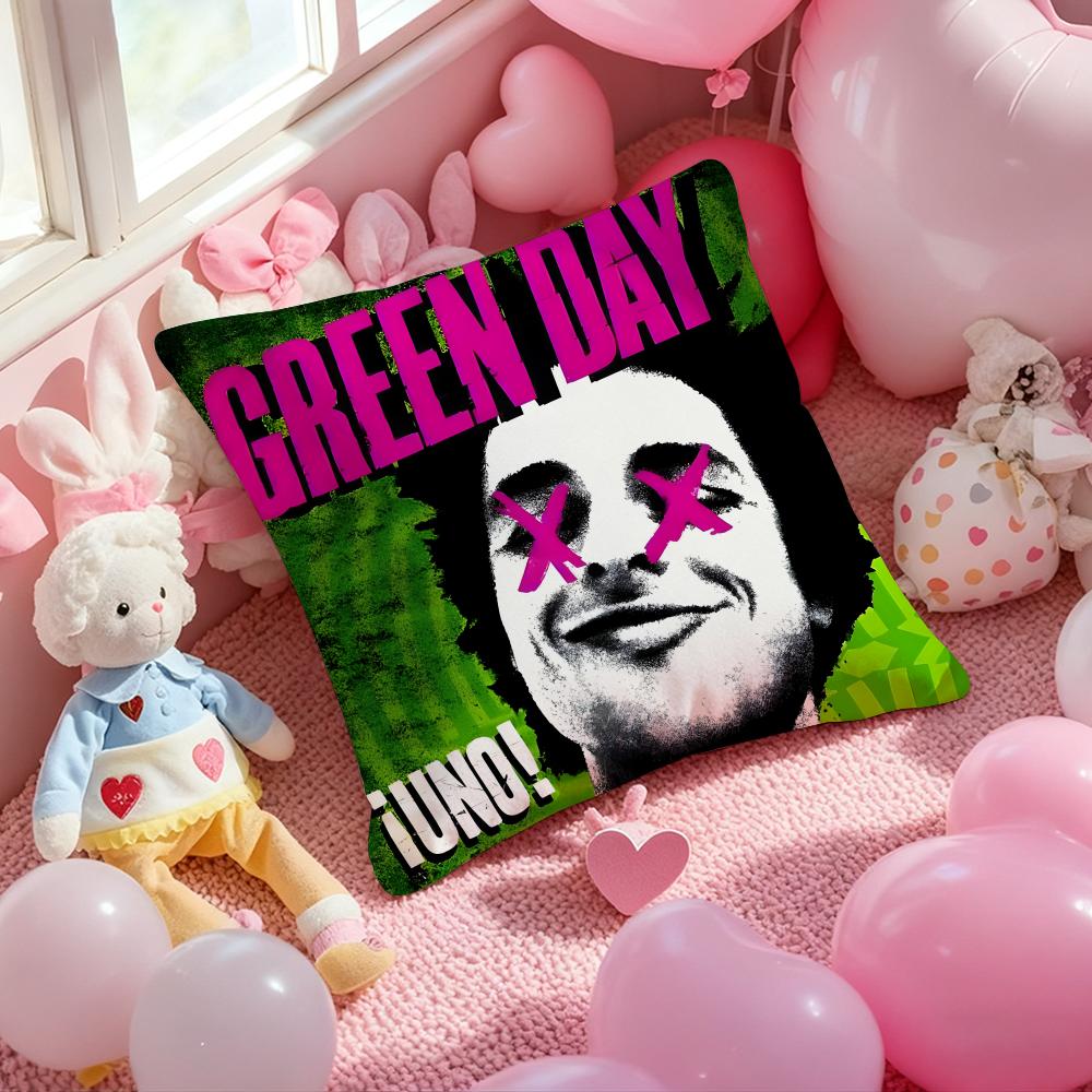 G-Green D-Day Band Album Pillow Case Soft Plush Fabric Double-Sided Printed Cushion Cover Warm Winter Sofa Pillow Case