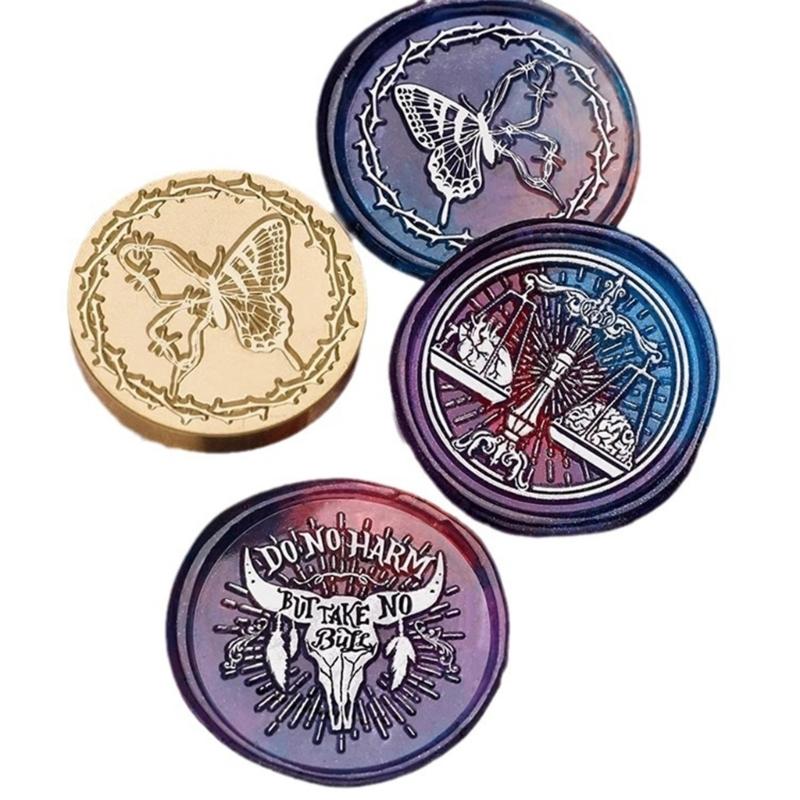 Präge Siegelwachs Stempelkopf Metall Siegelstempel Wachssiegel Stempelkopf Ersatz zum Versiegeln von Umschlägen & Grußkarten