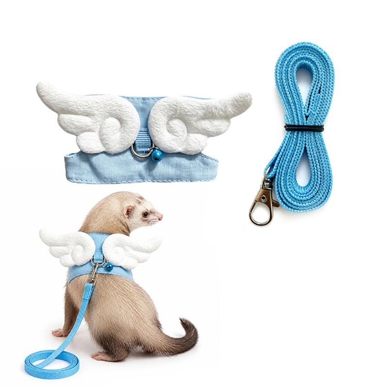 Adjustable Harness Leash Ferrets Fennec Foxes Small Pets - Canvas Chest Vest Style Walking Lead In 5 Colors