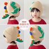 New Autumn and Winter Children's Knitted Warm Hat, Little Dinosaur Cartoon Ear Protection Hat, Knitted Hat for Boys, Windproof Hat for Girls