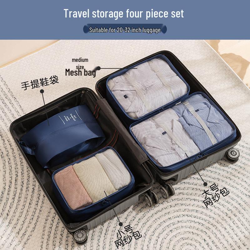 6-8 Piece Travel Storage and Organizer Bag Set for Clothes and Underwear