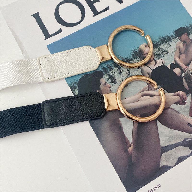 Stylish Korean Elastic Waist Belt For Women Shirt Dress With Round Buckle Design In Versatile Color Options