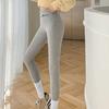 Autumn Winter Women Solid Color Leggings Elastic High Waist Skinny Long Pants Thickened Fleece Lining Leggings