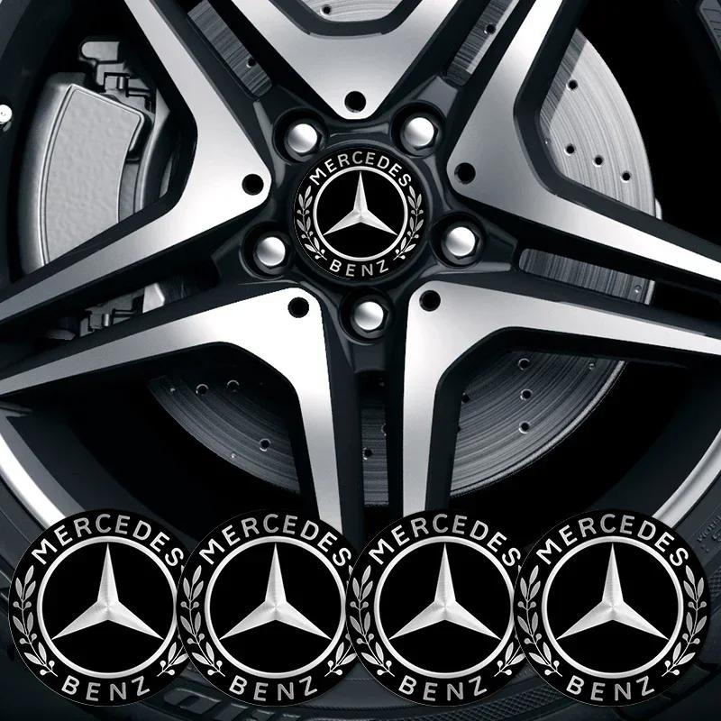 4Pc 56mm/65mm Car Wheel Center Hub Cap Auto Rim Covers Mercedes Benz Amg C180 C200 C260 C300 W108 W124 W126 W140 W168 W169 W176 WP1