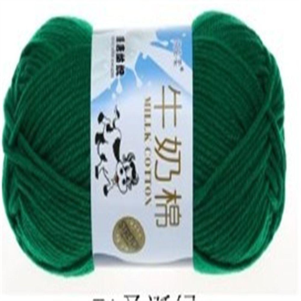 

1 моток мягкой высококачественной пряжи для ручного вязания Акриловая шерсть Молочный хлопок green-60