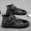 New Fashion Men's Shoes Trend High-top Canvas Shoes Student Casual Shoes Men Trendy Shoes