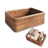 Noalife Woven Rattan Storage Basket, 30 X 20 X 9 Cm