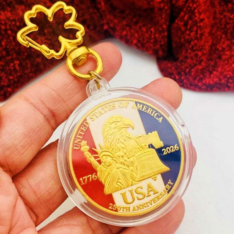250th Anniversary of the American Eagle, Statue of Liberty, Gold Plated Commemorative Medal, Craft Masterpiece, Decorative Pendant, Commemorative Coin