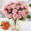 Artificial Flowers Silk Rose Bouquet Valentine's Garden Home Room Table Wedding Bridal Bouquet Arch Decora Diy Gift Accessories