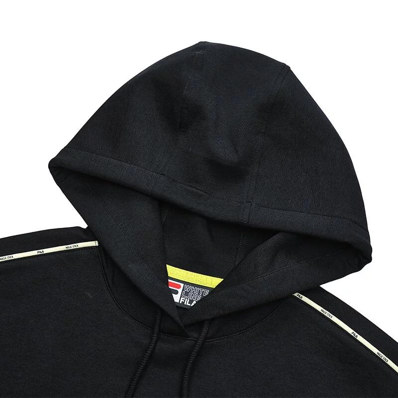 Fila X Magic Stick Collaboration Logo Print Hoodie Women Hoodies Navy-Blue F11W319206F-NV