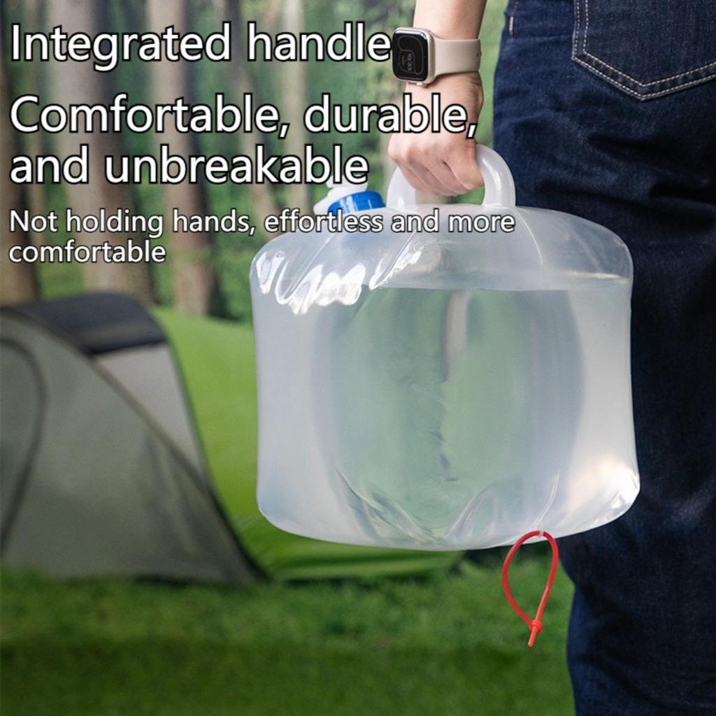 5-20L Foldable Water Bucket with Faucet Outdoor Emergency Portable Camping Car Water Bottle Water Bag Outdoor Folding