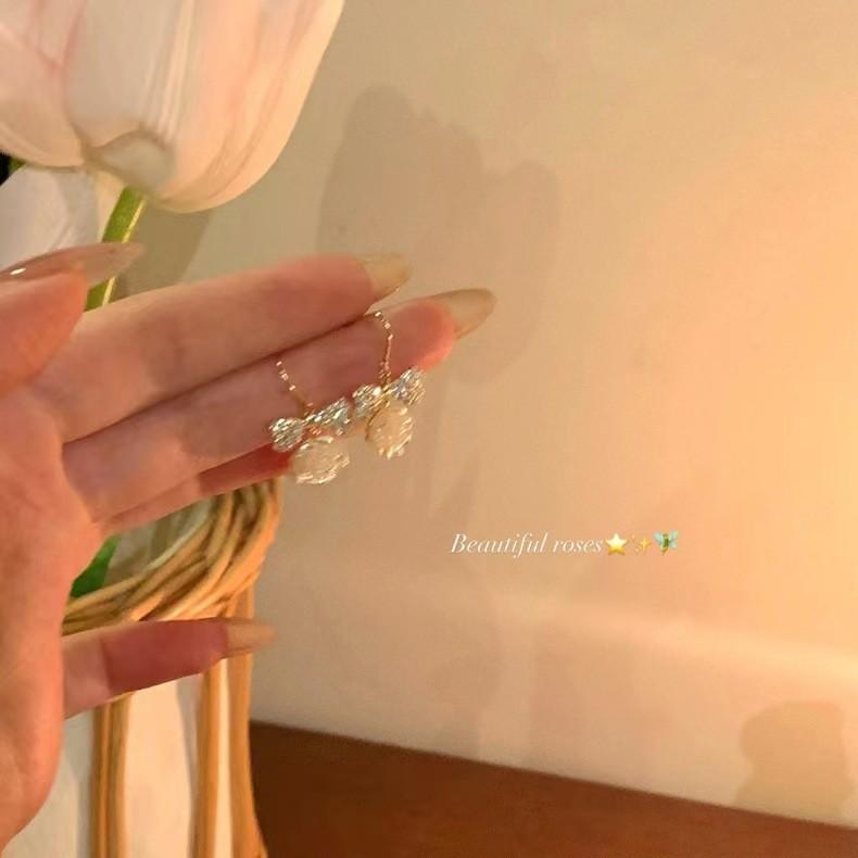French Baroque Special-Shaped Pearl Pendant Earrings Women'S Niche Fashion Versatile Design Sense Knotted Earrings Earrings