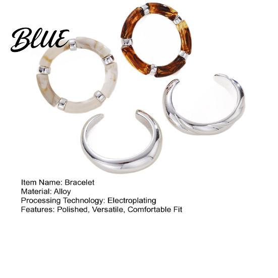 Fade-resistant Bangle 4Pcs Women Bracelet Highly Polished Bright Metal