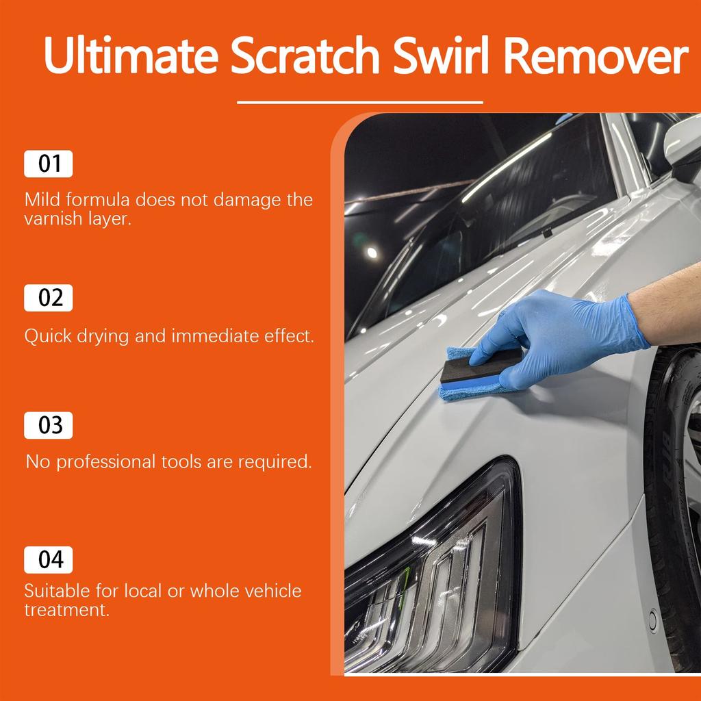 Car Paint Scratch Cream Quickly Eliminates Sun Pattern Polishing Hydrophobic Coating Two-in-one Manual Construction No Equipment Required Cleani