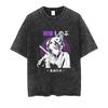 2026 New Demon Slayer Anime High Quality T-Shirt Men and Women Vintage Washed Print Retro Streetwear Sports Fitness Tops