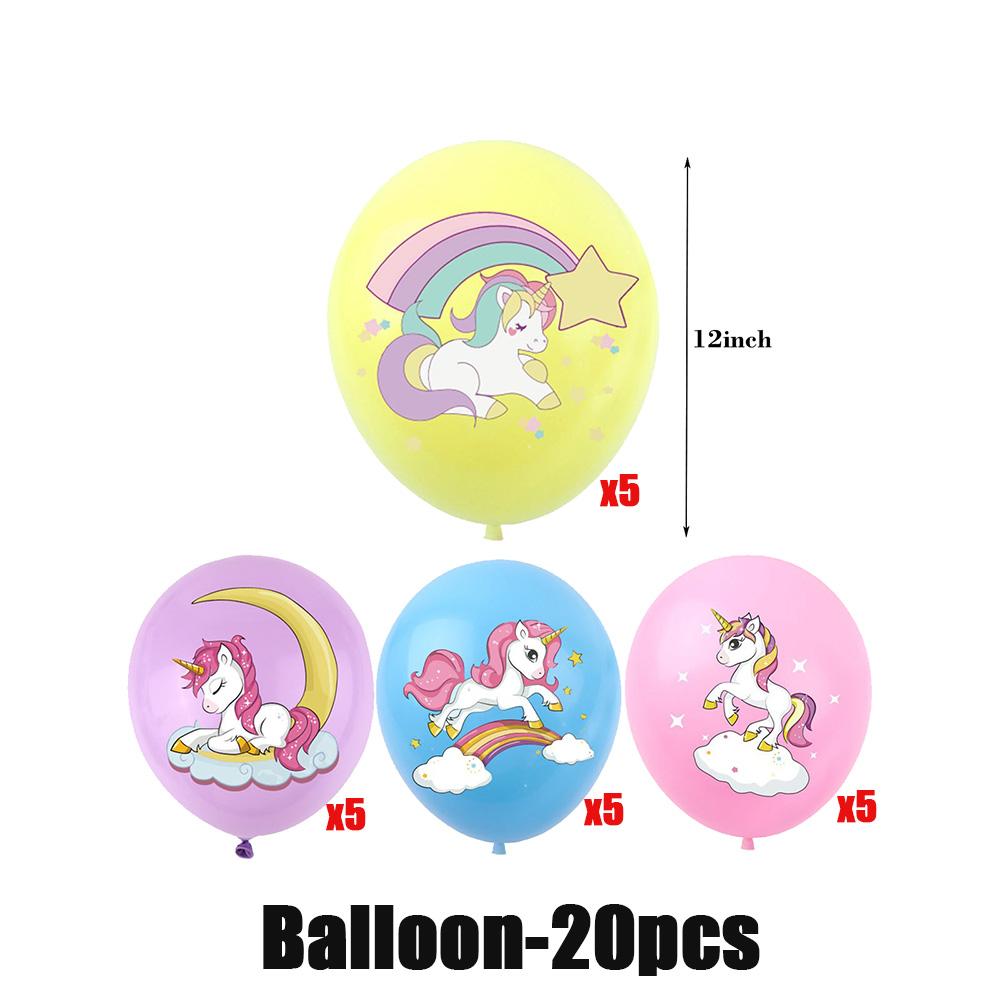 Cartoon Rainbow Unicorn Birthday Decoration Balloon Unicorn Plate Tablecloth Cake Decoration Party Supplies Birthday Gift