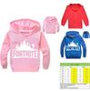 Kids Sleeve Long Hoodie Coat Boys Girls Game Fortnite Printed Sweater Hooded