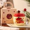 Dárky k narozeninám pro přítelkyně, vysoce hodnotné jablečné hrnky pro dívky, retro keramické hrnky s víčky, vánoční suvenýry