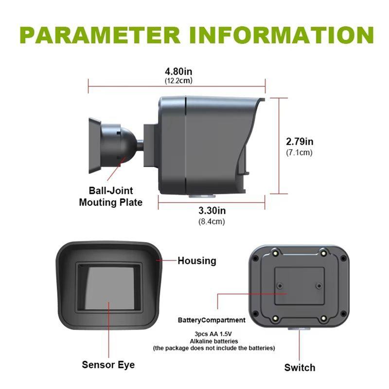 A25P Outdoor Waterproof Detector Weather Wifi Motion Sensor Remote APP Notifications For Alexa
