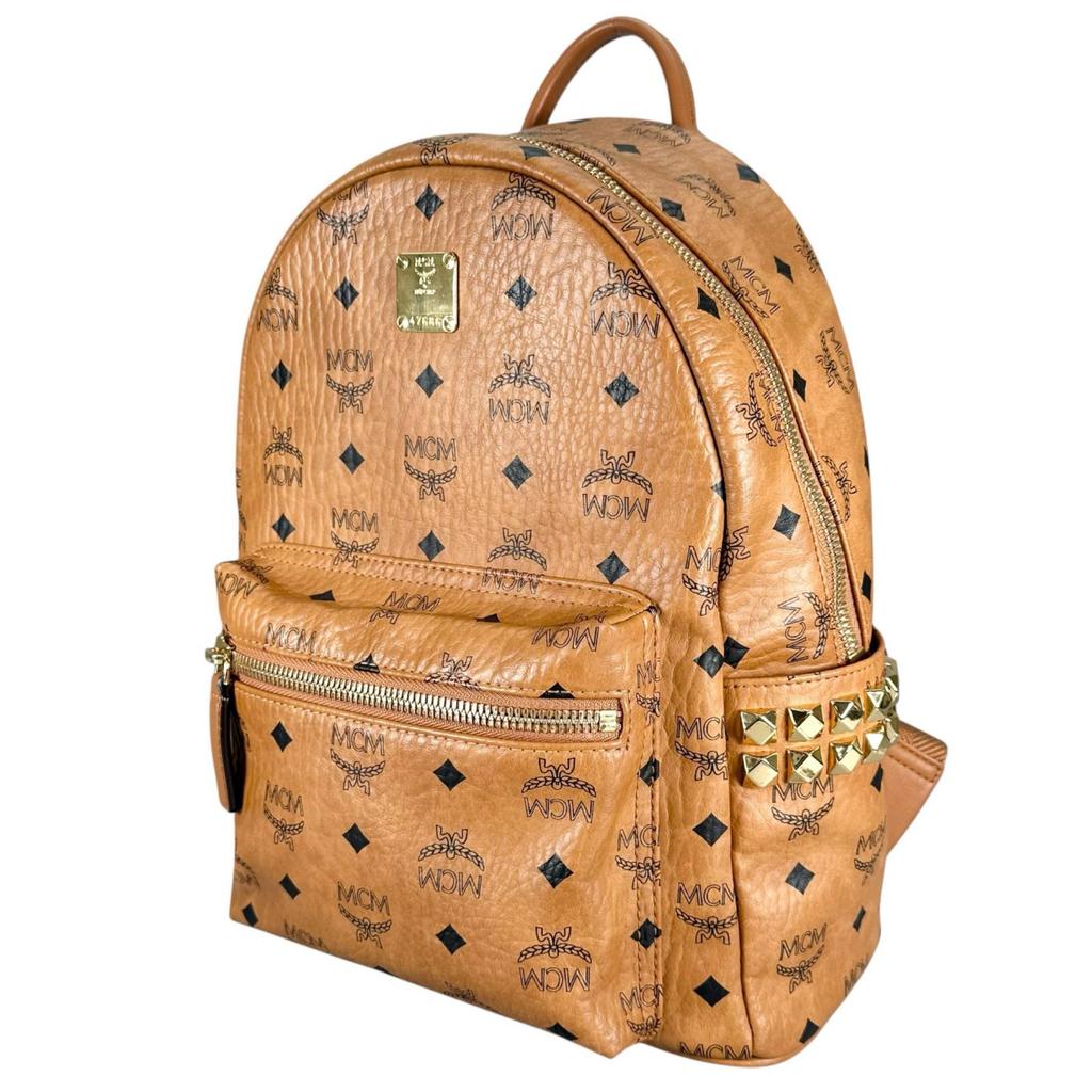 MCM Stark Sidestuds Visetos MMKAAVE15C0001 Backpack Â· Daypack light brown Women used