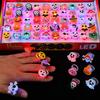 50pcs Halloween Decorations Creative Cute Pumpkin Ghost Eye Rings for Children Halloween Luminous Rings LED Flash Finger Ring