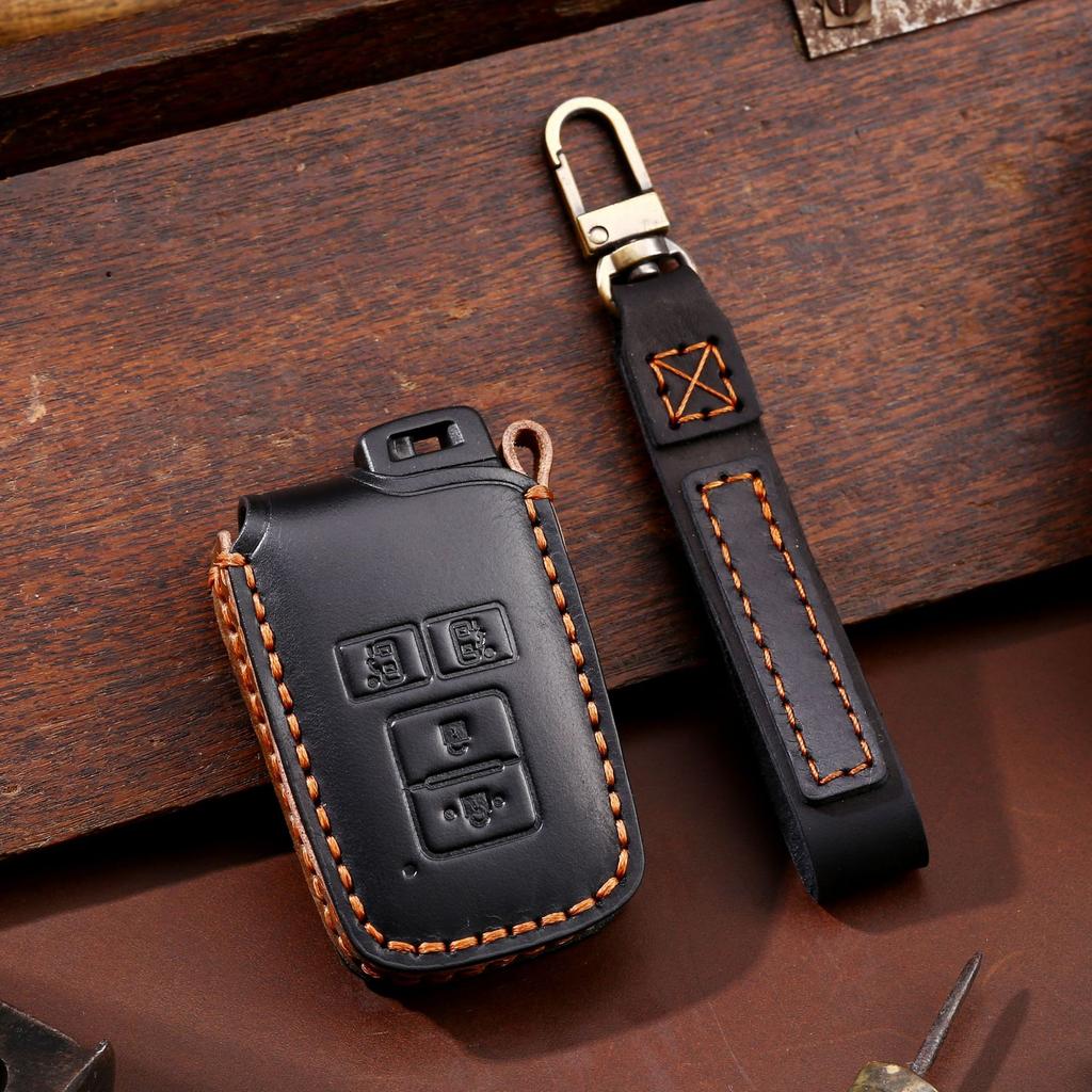 Crazy Horse Leather Key Cover Suitable for Toyota Key Cover TOYOTA North American Model Car Key Cover