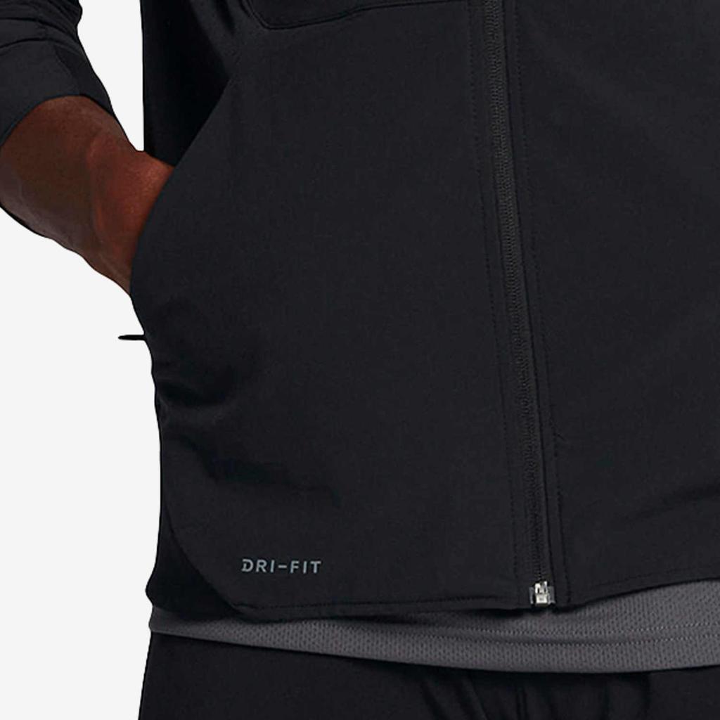 Jordan Solid Mesh Sport Knit Jacket Long Sleeve Men Outerwear Black 861501-010