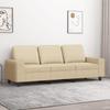 Vidaxl 3-Seater Sofa, Cream, 180 Cm, Upholstered In Fabric