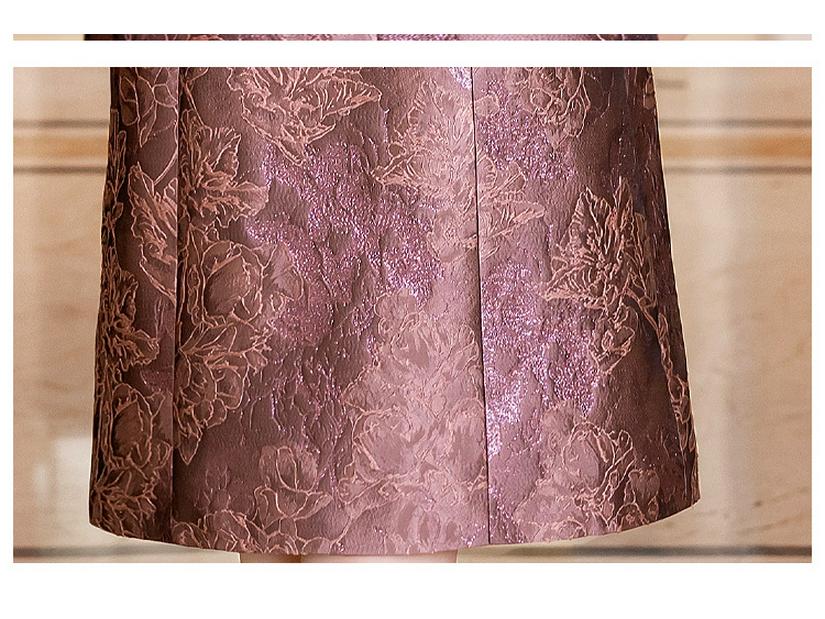 Autumn 2025 Elegant Toasting Dress for Mother-in-Law - Stylish Formal Attire for Middle-Aged and Elderly Women