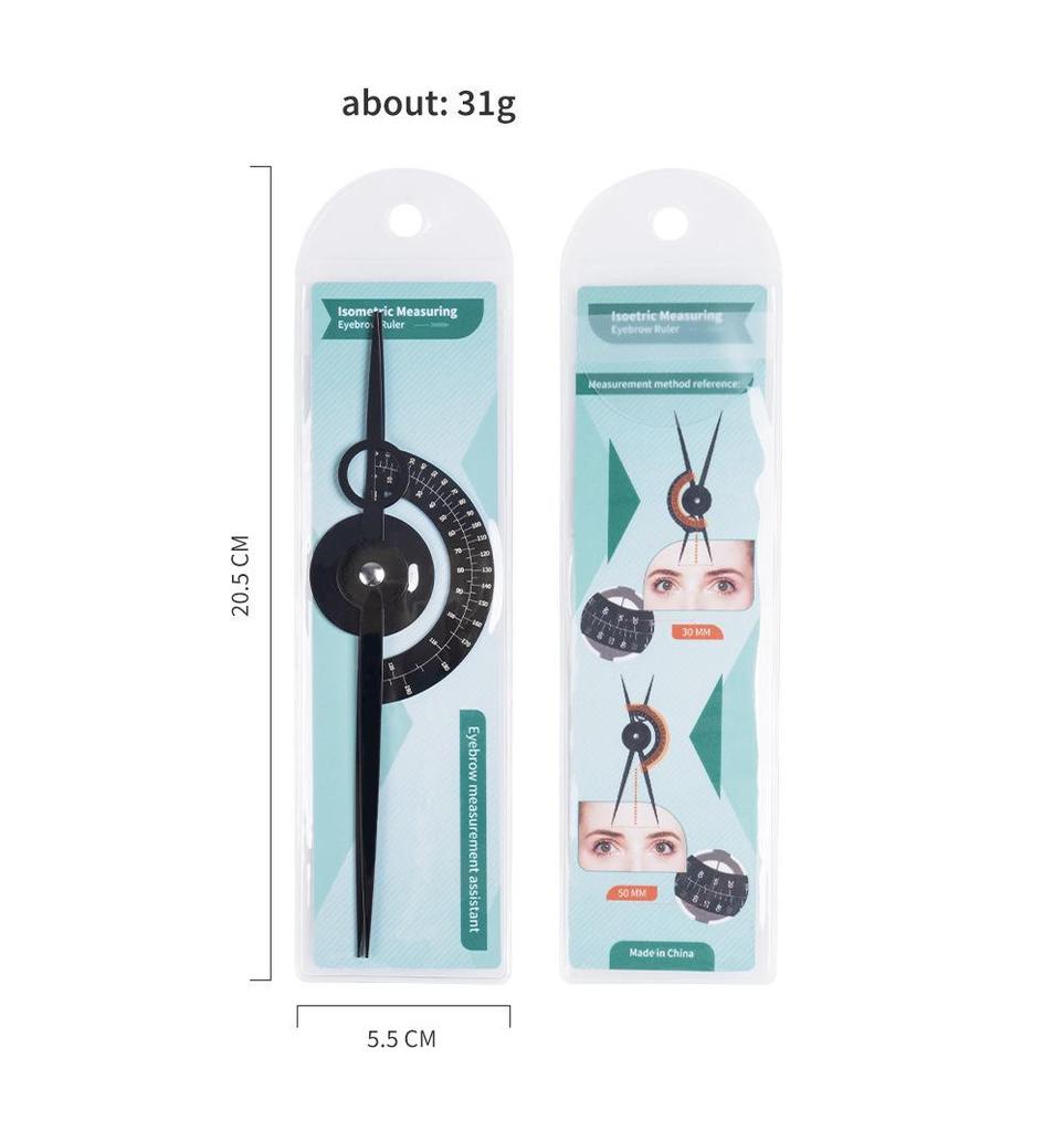 Equidistant Microblading Eyebrow Ruler with Three-Point Positioning