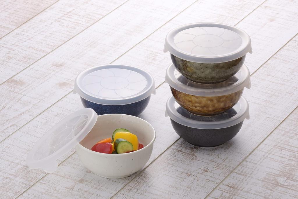 Marukama Touki Mino Ware Pack Small Bowl of Navy with Diameter X Width X Height Capacity 270ml (Marukama Touki) Five-Color (Set 5)