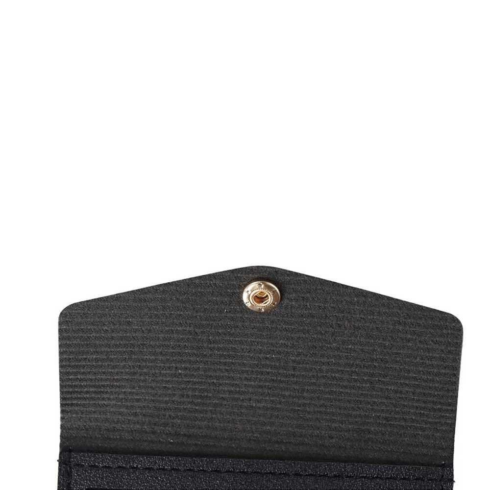 Solid Color Thin Envelope Card Bag Wallet Snap Button Coin Purse Retro Mini Wallet Women