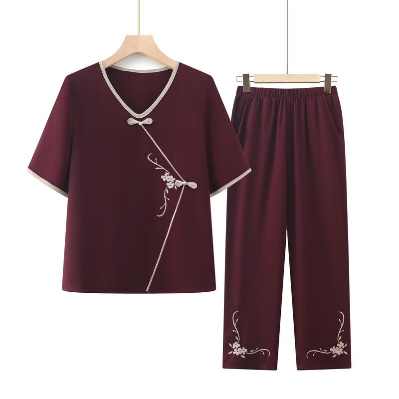 Women's Short-Sleeve Summer Shirt for Elderly