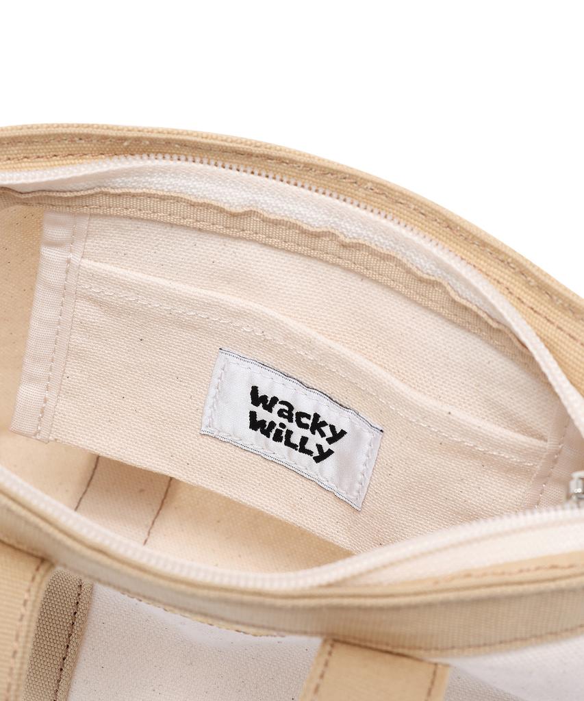 Wacky Willy Canvas Mini Tote Bag Beige
