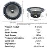 6.5 Inch 2-way Car Coaxial Speaker Set MAX 140W Car Audio Modified Speakers Auto Music Stereo Full Frequency High Fidelity
