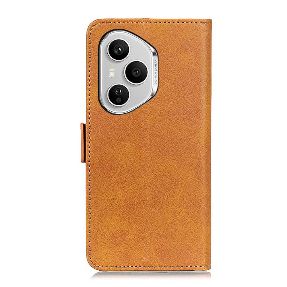 Für Honor 400 Pro 5G (Global) Hülle Ständer Rindsleder Textur PU Leder Handyhülle