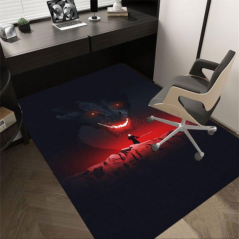 

1pc Fire and Blood Office Carpet Chair Mats, Home Decor Mat | Fantasy Theme Mat | Durable Mat, Dragon DecorB20 60cm by 90cm