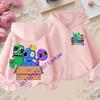Rainbow Friends Kreslený Sportovní Plný Design Přívěsků Dětská Podzimní a Zimní Větruodolná Vysoce Kvalitní Dlouhý Rukáv Mikina na Zip