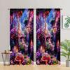 Colorful Unicorn Horse Mermaid Girl Children Window Curtain Blinds Living Room Kids Bedroom Kitchen Door Home Decor Bathroom2Pcs