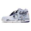 Nike Flight Legacy Poseidon's Call Abrasion Resistant Mid top Vintage Basketball Shoes Men's White Blue BQ4212-102(Team864-)