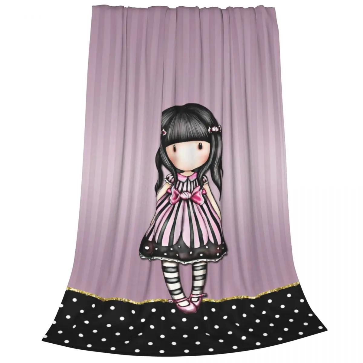 

Gorjuss Подарунковий плед Лялька Мультяшний Фланелевий Вінтажний Теплий Плед для Покриття Крісла Дивана Весна/Осінь 30x40in