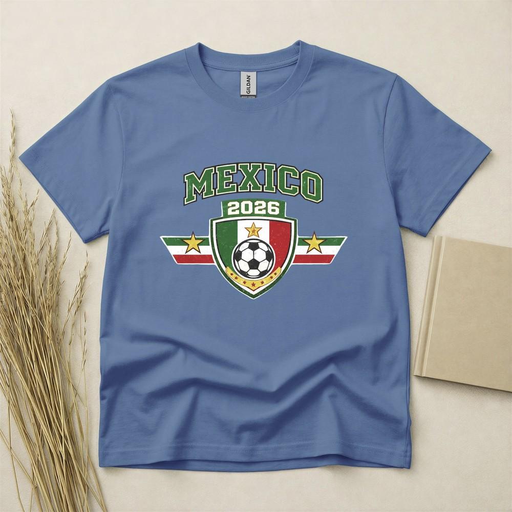 Mexico 2026 Football Fan T Shirt Soccer Supporters Gildan Cotton Family Top