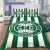 Coritiba Football Club Crest Green White Stripe Print Bedding Set Duvet Cover Brazilian Soccer Fan Bedroom Home Decor Bedding
