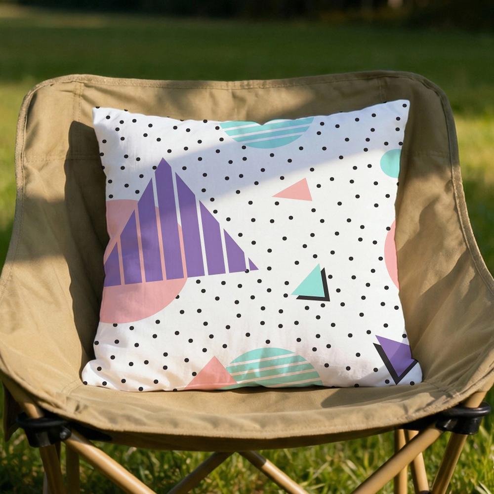 trendy color block splicing Cushion Cover Soft Reversible Durable Pillow Cover MultiScene Use for Home Car Daily Comfort