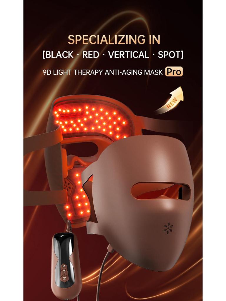Photon Skin Rejuvenation LED Face Mask with Neck - Red & Green Light Therapy for Home Use to Brighten Skin Tone