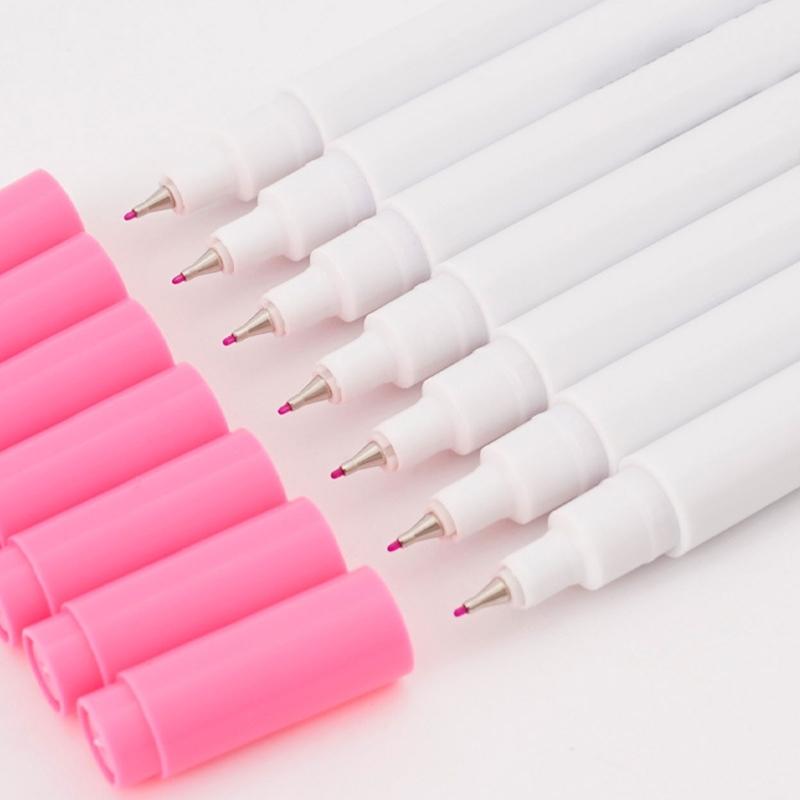 Set of 6 Air Erasable Fabric Marker Quick Dry Fabric Marking Pen (1mm or 0.5mm) for Sewing and Creative Art