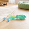 Bite-resistant Cat Toy Fish Shape Toy, Cotton Rope Lightweight with Hose Durable Feather Tassel Design, Wear-Resistant Scratch-Resistant Relieves